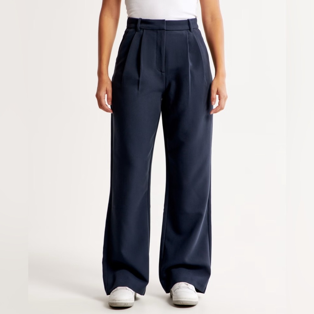 Abercrombie Curve Love Sloane Tailored Wide Leg Pant